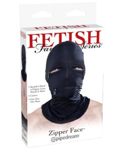 Alternative view of FETISH FANTASY SERIES - HOOD WITH ZIPPERS BLACK