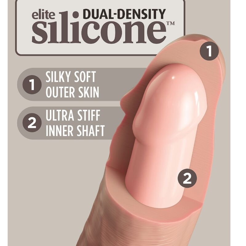 KING COCK ELITE - REALISTIC SILICONE DILDO 17.8 CM - slika 3