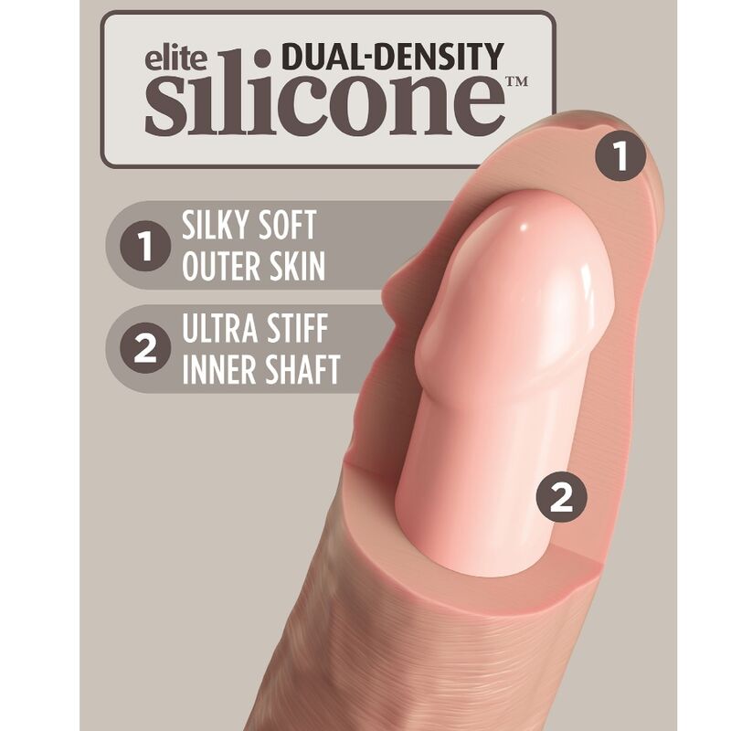 KING COCK ELITE - REALISTIC DILDO VIBRATING SILICONE 15.2 CM - slika 3