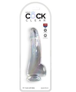 Alternative view of KING COCK CLEAR - DILDO WITH TESTICLES 15.2 CM TRANSPARENT
