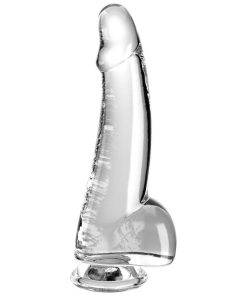 KING COCK CLEAR - DILDO WITH TESTICLES 15.2 CM TRANSPARENT