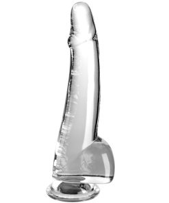 KING COCK CLEAR - DILDO WITH TESTICLES 19 CM TRANSPARENT