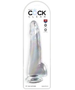 Alternative view of KING COCK CLEAR - DILDO WITH TESTICLES 19 CM TRANSPARENT