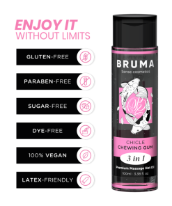 BRUMA - PREMIUM MASSAGE HOT OIL CHEWING GUM 3 IN 1