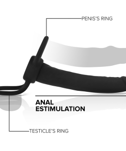 MYTHOLOGY - COBI ONYX ANAL DILDO WITH COCK AND TESTICLE RING 13 CM - slika 3