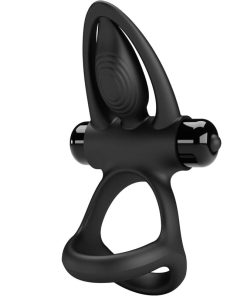 PRETTY LOVE - VIBRATING RING 10 VIBRATIONS BLACK SILICONE