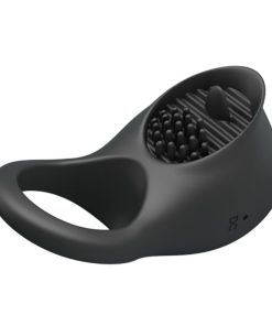 PRETTY LOVE - VIBRATING PENIS RING WITH BLACK TONGUE - slika 3