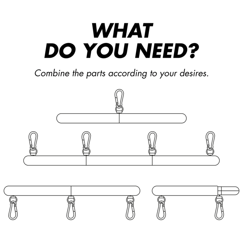 FETISH SUBMISSIVE BONDAGE - ADJUSTABLE SEPARATOR BAR 4 PIECES - slika 3