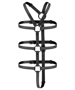 FETISH SUBMISSIVE BONDAGE - ADJUSTABLE HARNESS TORSO AND ARMS - slika 3