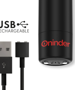 ONINDER - BERLIN BULLET VIBRATOR BLACK 9 MODES 8.5 X 2 CM - FREE APP - slika 3