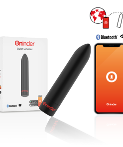 ONINDER - BERLIN BULLET VIBRATOR BLACK 9 MODES 8.5 X 2 CM - FREE APP