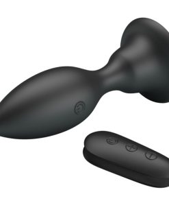 Alternative view of MR PLAY - ANAL PLUG WITH VIBRATION BLACK REMOTE CONTROL