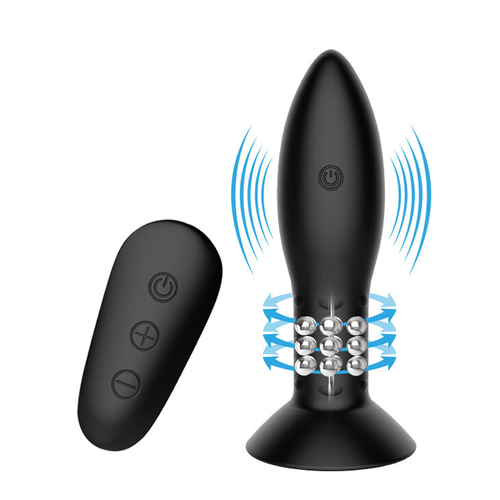MR PLAY - PLUG WITH BLACK ROTATING BALLS REMOTE CONTROL - slika 2