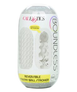 Alternative view of CALIFORNIA EXOTICS - BOUNDLESS REVERSIBLE SQUISHY BALL STROKE YELLOW