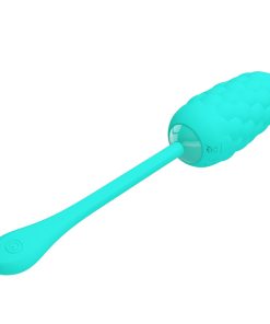 PRETTY LOVE - VIBRATING EGG WITH AQUA GREEN RECHARGEABLE MARINE TEXTURE - slika 3