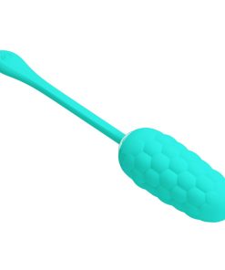Alternative view of PRETTY LOVE - VIBRATING EGG WITH AQUA GREEN RECHARGEABLE MARINE TEXTURE