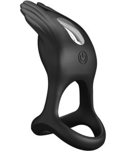 PRETTY LOVE - VIBRANT PENIS RING 7 VIBRATIONS BLACK SILICONE - slika 3