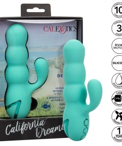 CALIFORNIA EXOTICS - DEL MAR DIVA VIBRATOR RABBIR AQUA GREEN BY CALIFORNIA DREAMING
