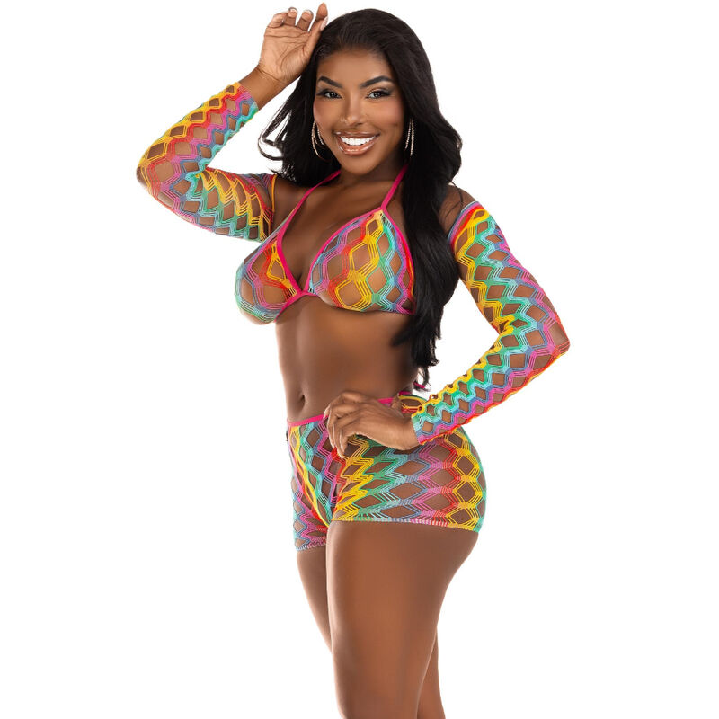 LEG AVENUE - THREE PIECE SET MULTICOLOR - slika 3