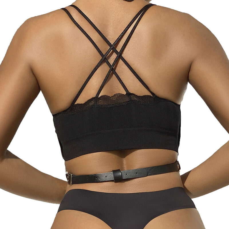 SUBBLIME - CHEST HARNESS LEATHER CHAINS BLACK ONE SIZE - slika 3