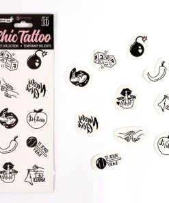 SECRET PLAY - SET OF 10 SPICY COLLECTION TEMPORARY TATTOOS