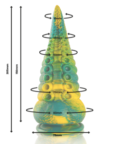 EPIC - CETUS GREEN TENTACLE DILDO LARGE SIZE - slika 3