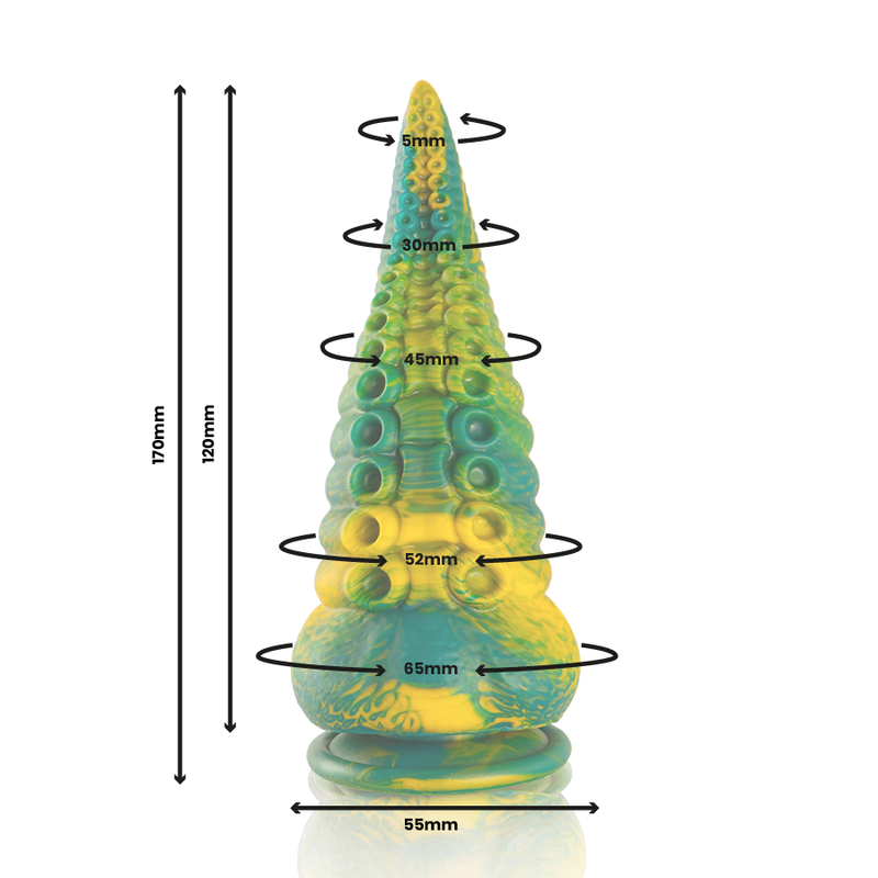 EPIC - CETUS GREEN TENTACLE DILDO SMALL SIZE - slika 3