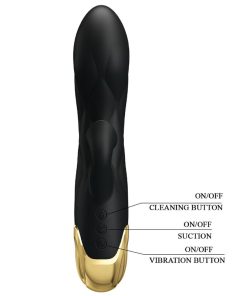 PRETTY LOVE - BLACK RECHARGEABLE GOLD PLATED LUXURY VIBRATOR - slika 3