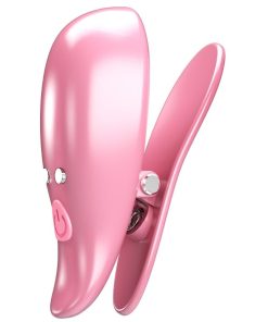 Alternative view of PRETTY LOVE - LEAF VIBRATING NIPPLE CLAMPS PINK