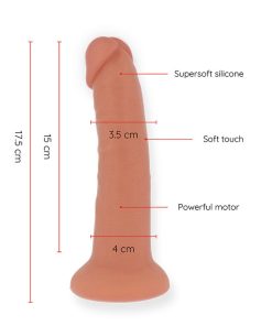 Alternative view of ONINDER - SMALL BOGOTÁ VIBRATOR DILDO 9 SPEEDS NATURAL 22 CM -O- 4.5 CM - FREE APP