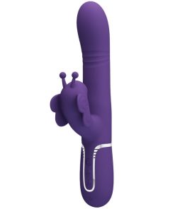 PRETTY LOVE - MULTIFUNCTION RABBIT VIBRATOR 4 IN 1 BUTTERFLY PURPLE