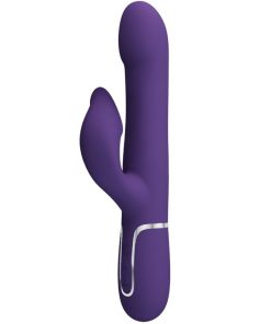 PRETTY LOVE - ZALIN RABBIT VIBRATOR PEARLS 4 IN 1 PURPLE - slika 3