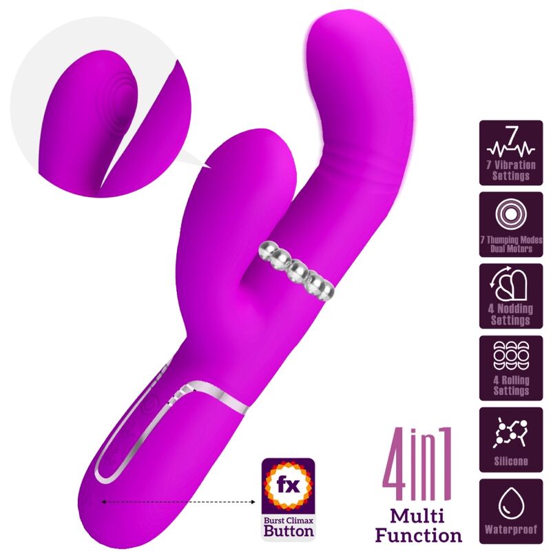 PRETTY LOVE - MULTIFUNCTION G-SPOT VIBRATOR FUCHSIA - slika 3