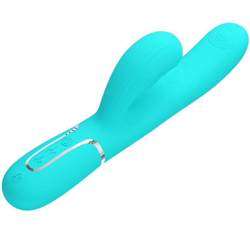 PRETTY LOVE - PERLITA MULTIFUNCTION 3 IN 1 G-SPOT VIBRATOR AQUA GREEN - slika 3