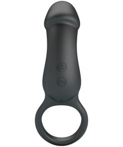 Alternative view of PRETTY LOVE - TRAE VIBRATING BLACK RING WITH STIMULATOR
