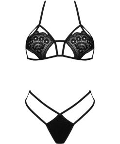 LIVCO CORSETTI FASHION - JIMENA LC 20216 BRA + THONG BLACK ONE SIZE - slika 3