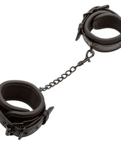 Alternative view of CALEXOTICS - NOCTURNAL LEATHER WRIST CUFFS ADJUSTABLE BLACK