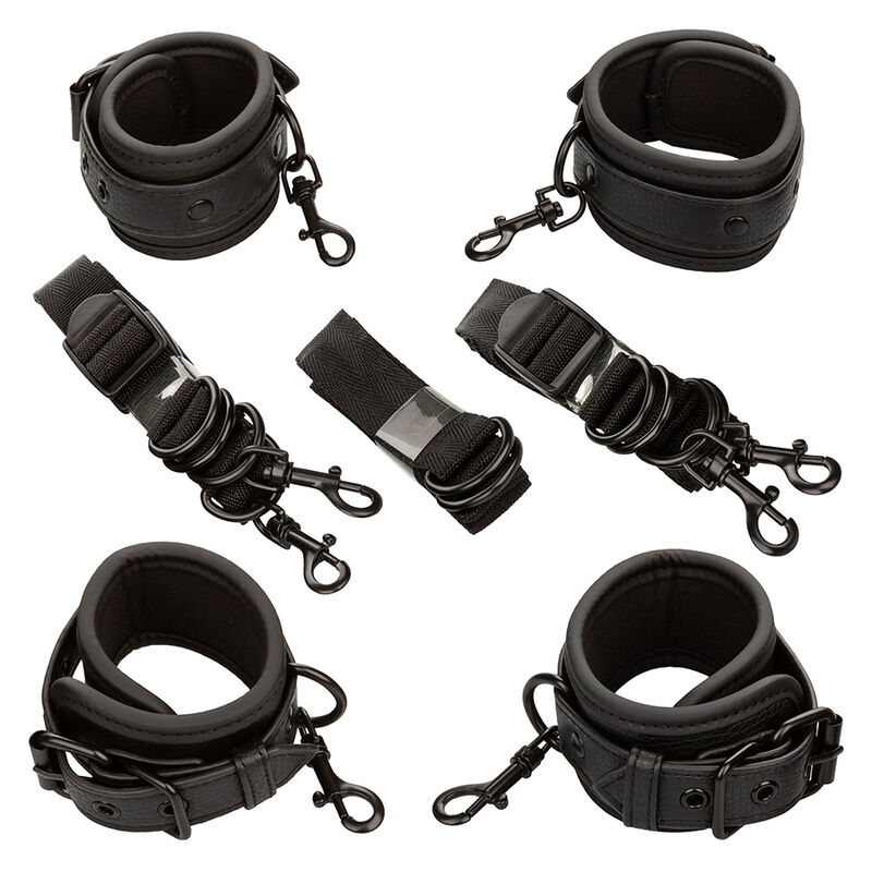 CALEXOTICS - NOCTURNAL BED RESTRAINTS LEATHER ADJUSTABLE BLACK - slika 2
