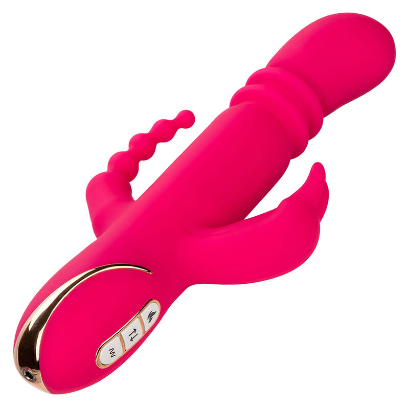 CALEXOTICS - JACK FANTASY TRIPLE HEATED VIBRATOR RABBIT PINK - slika 3