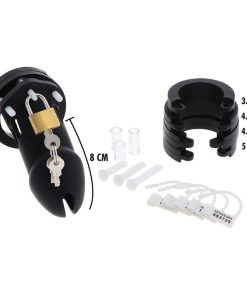 HIDDEN DESIRE - EXTREME CHASTITY COCK CAGE SILICONE SIZE L BLACK - slika 3
