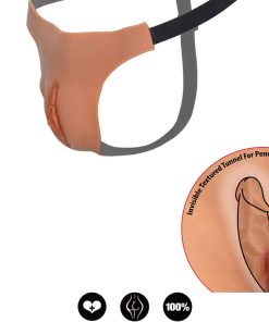 HIDDEN DESIRE - ALTER EGO ADJUSTABLE OPEN VAGINA STRING FLESH - slika 3