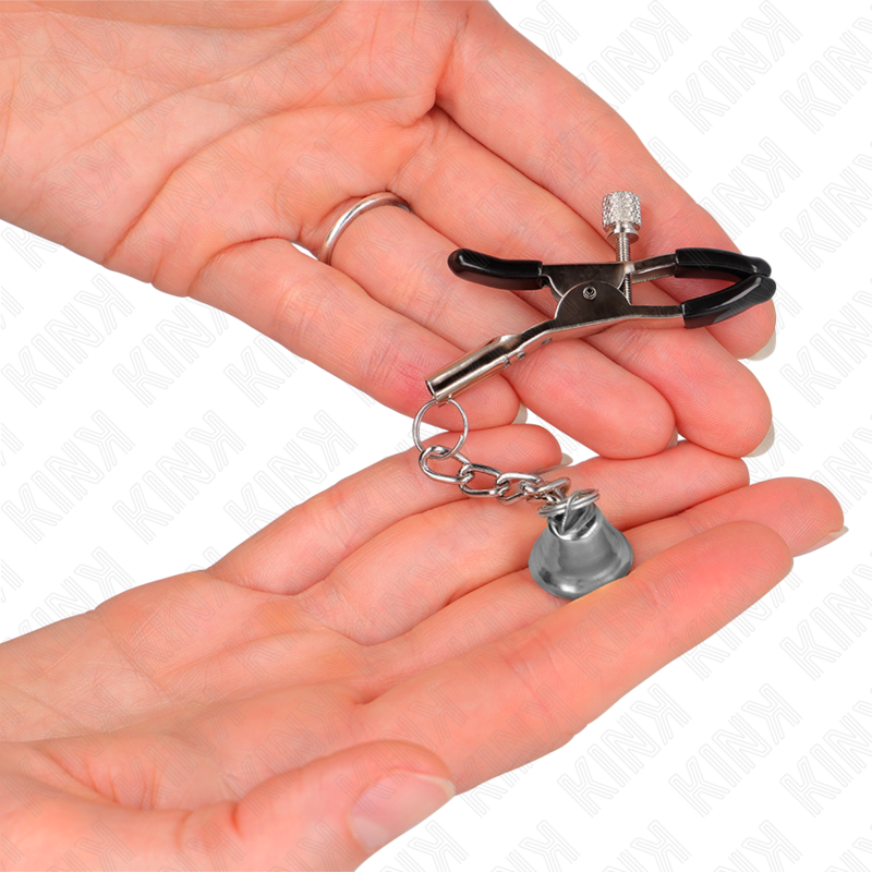 KINK - SILVER BELL PENDANT NIPPLE CLAMPS 6 CM - slika 3
