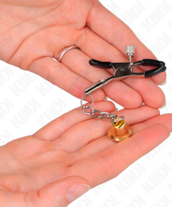 KINK - GOLD BELL PENDANT NIPPLE CLAMPS 6 CM - slika 3