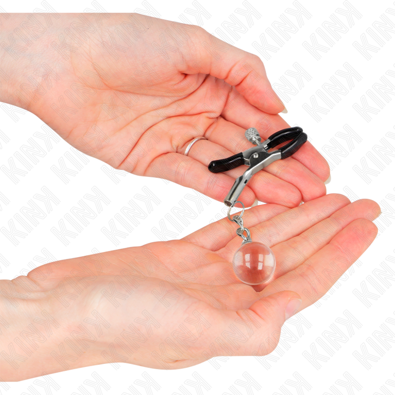 KINK - GLASS BEAD NIPPLE CLAMPS SILVER 6 CM - slika 3