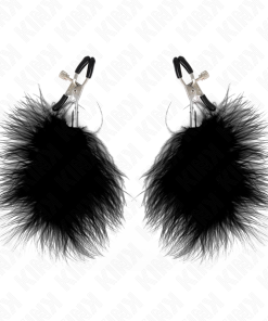 Alternative view of KINK - FEATHER NIPPLE CLAMP BLACK 7 CM