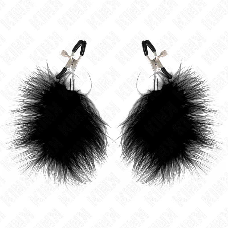 KINK - FEATHER NIPPLE CLAMP BLACK 7 CM - slika 2