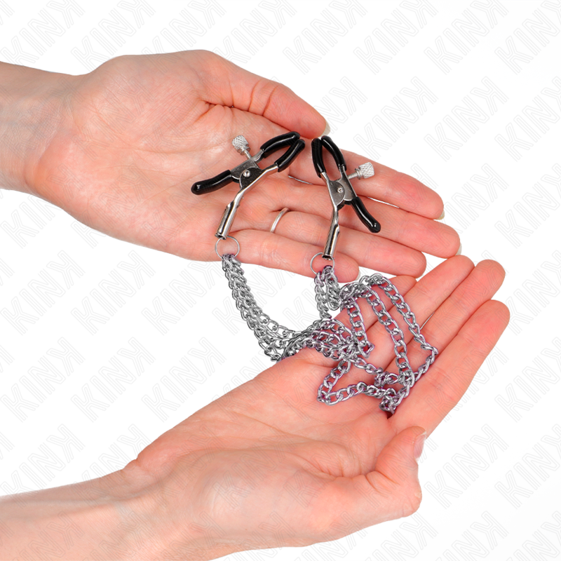 KINK - NIPPLE CLAMPS WITH 3 CHAINS SILVER 20/23/28 CM - slika 3
