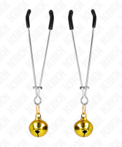 Alternative view of KINK - THIN BELL NIPPLE CLAMPS GOLD 7 CM