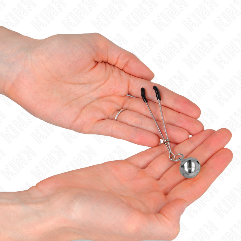 KINK - THIN BELL NIPPLE CLAMPS SILVER 7 CM - slika 3