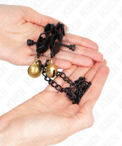 KINK - FLAT CHAIN NIPPLE CLAMPS AND BELL SILVER 30 CM - slika 3